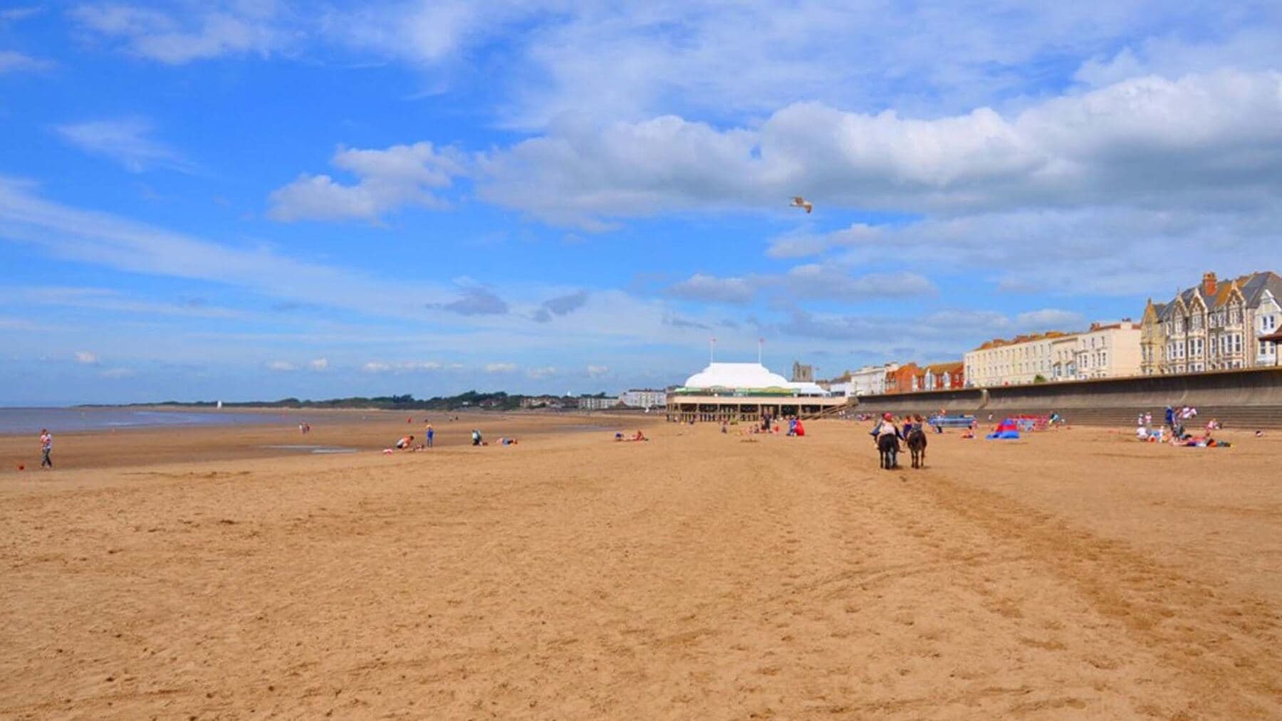 The beach and seafront on the North Wales coast