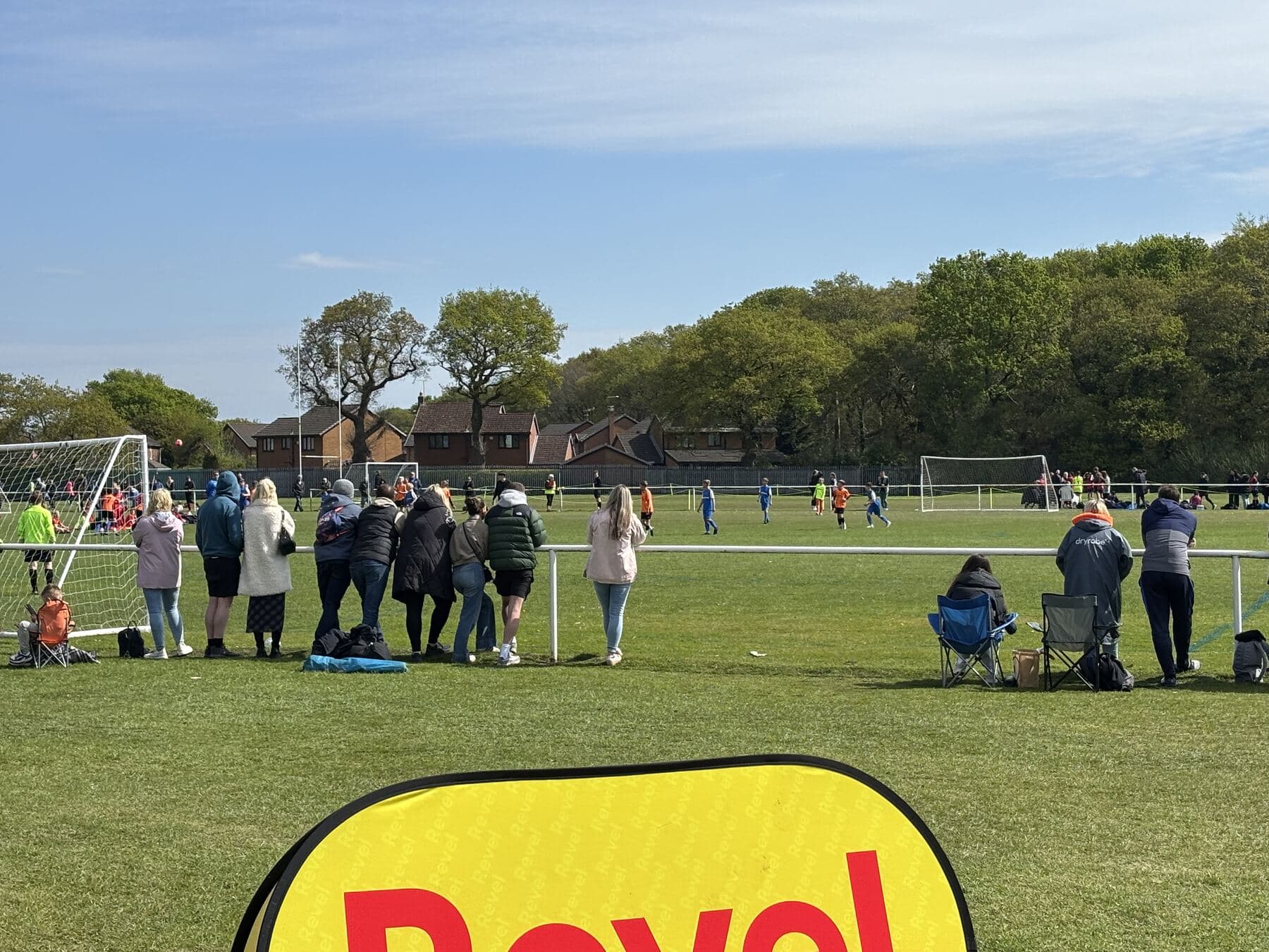 Team celebration at a Revel Football festival