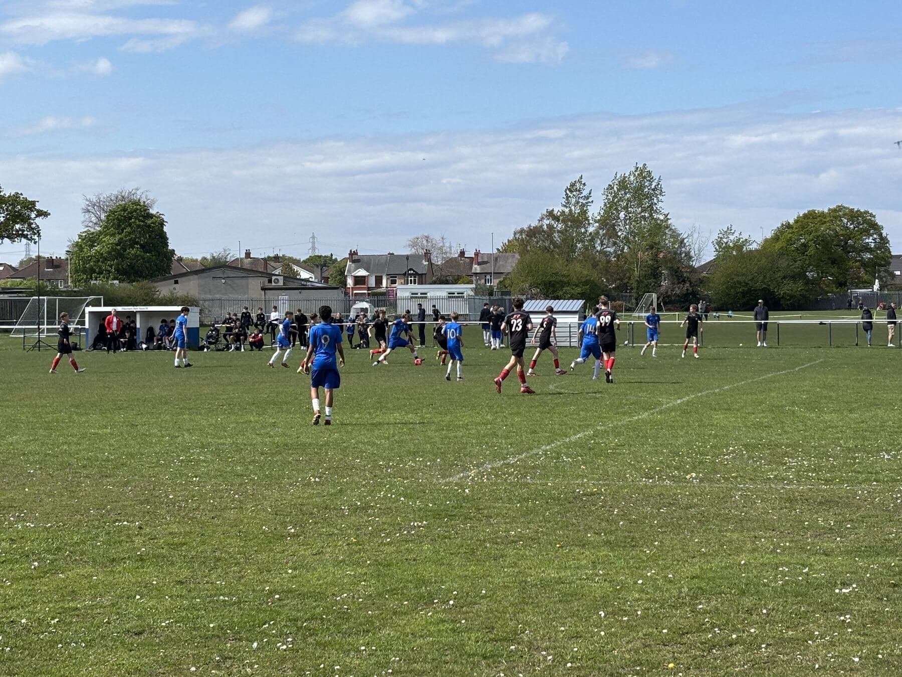 A tour fixture being played against a local side