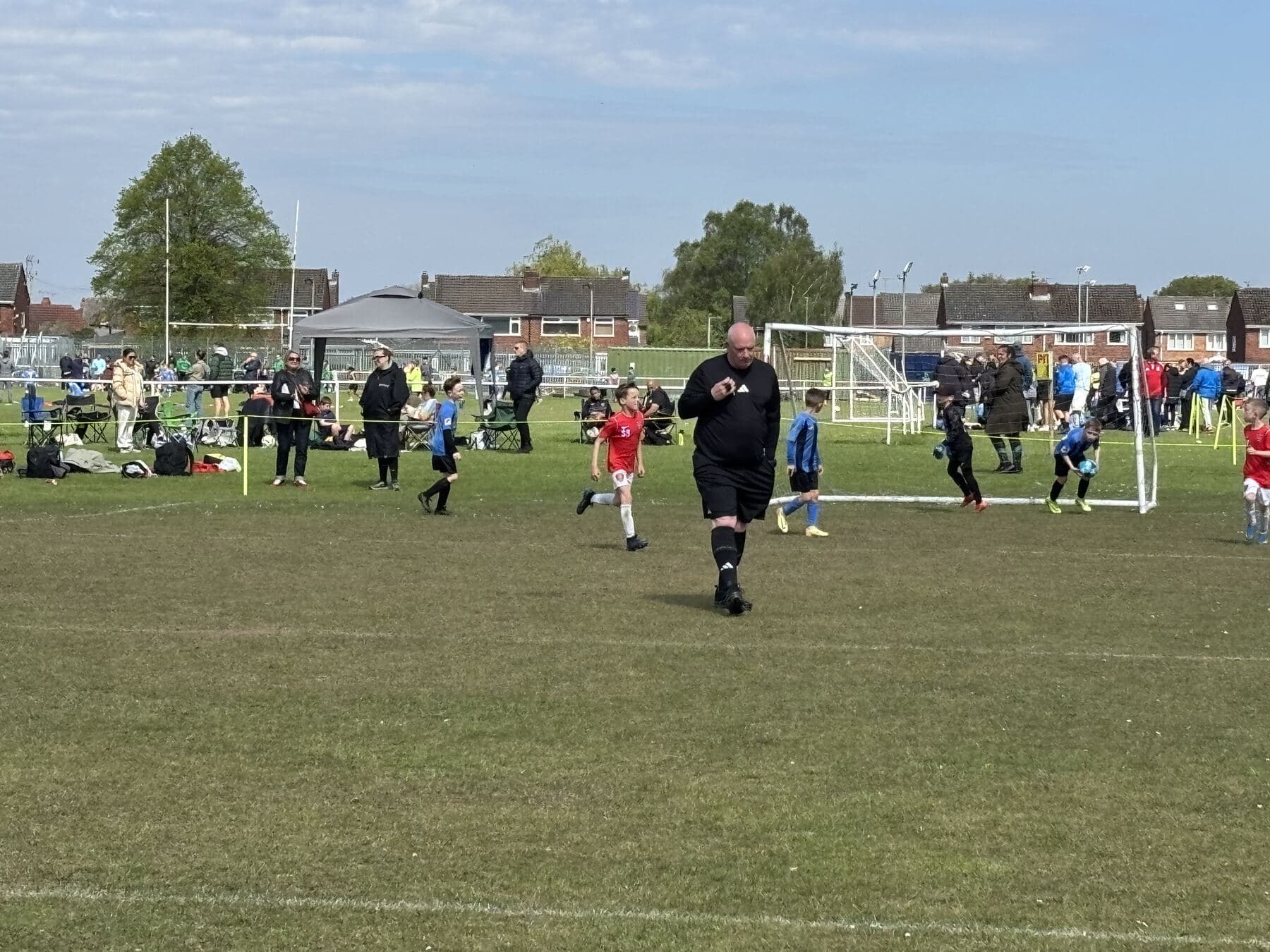 A match in progress on the tournament pitches